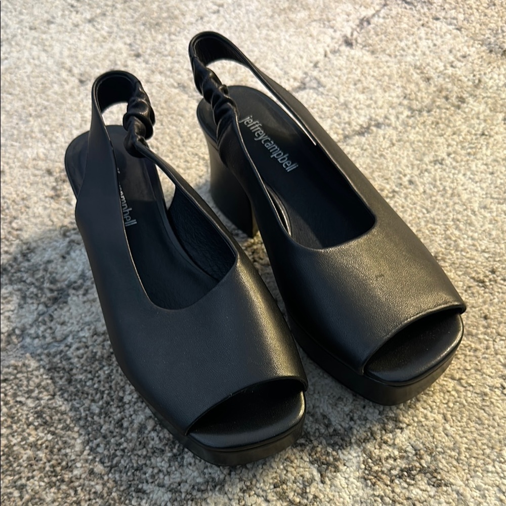 Jeffrey Campbell Black Women's Slingback Heels